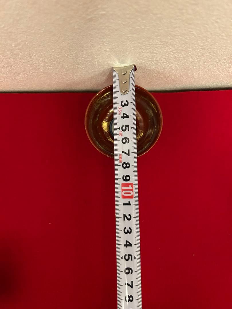 松谷窯/赤地金箔散 福禄寿酒盃　五客