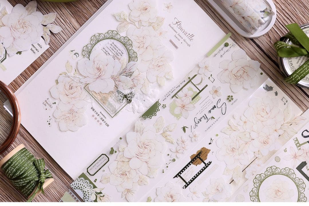 ⭐️SALE⭐️小白家文創《栀子花》海外マスキングテープ　マステ 【2032】