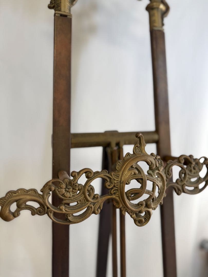 W 真鍮製 アンティーク調 大型イーゼル クラシック エレガント 高さ120㎝