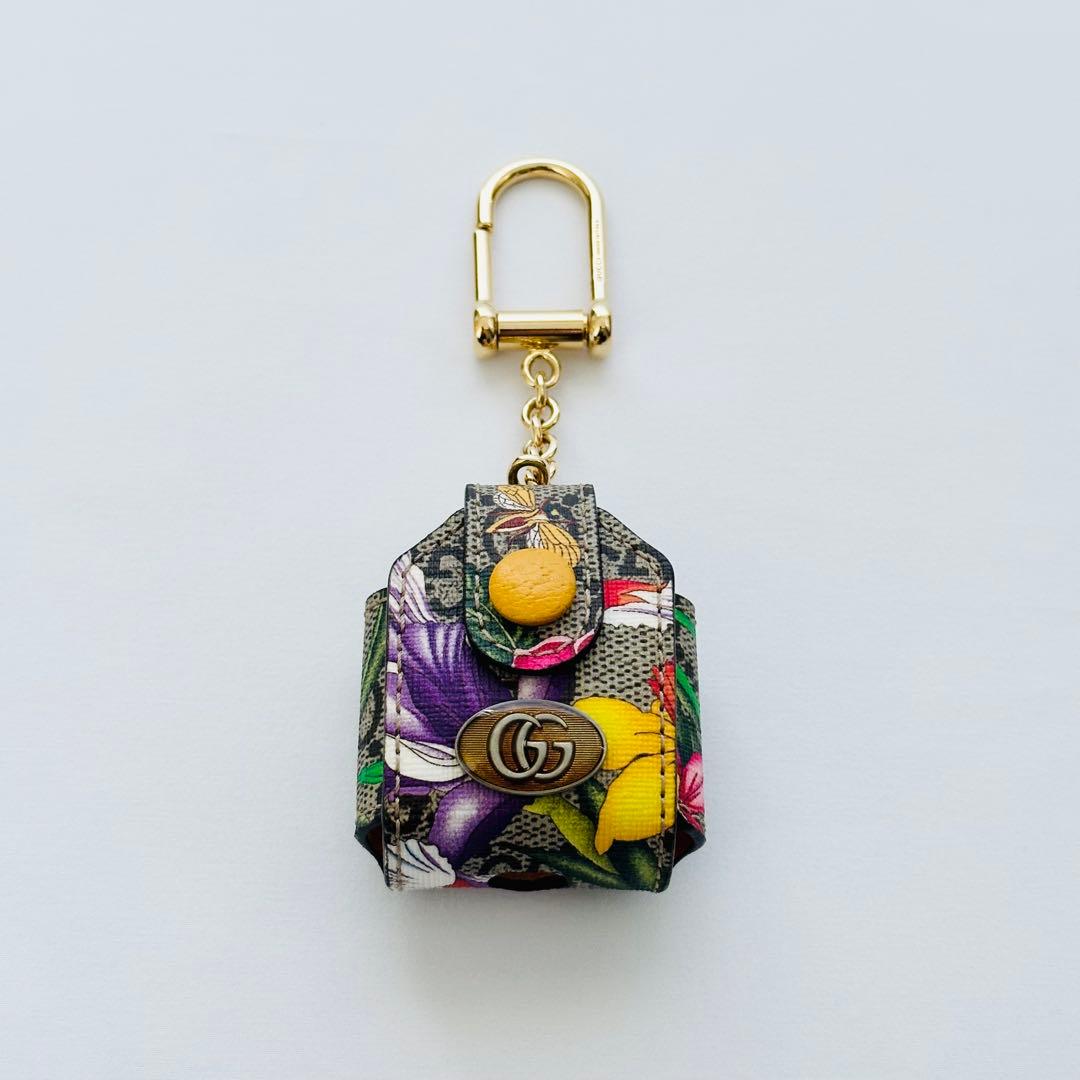 【希少×美品】GUCCI グッチ AirPodsケース GGフローラ チャーム