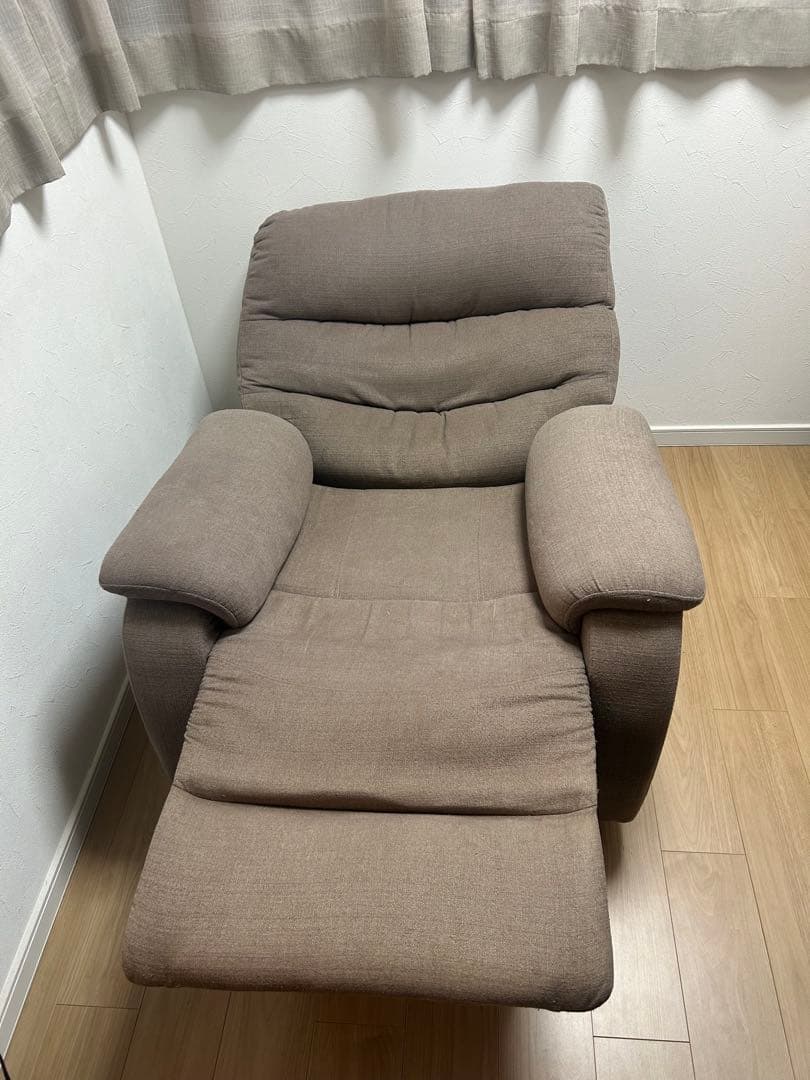 ニトリ 電動リクライニングソファ Nビリーバ3 布モカ 1人掛け 動作良好