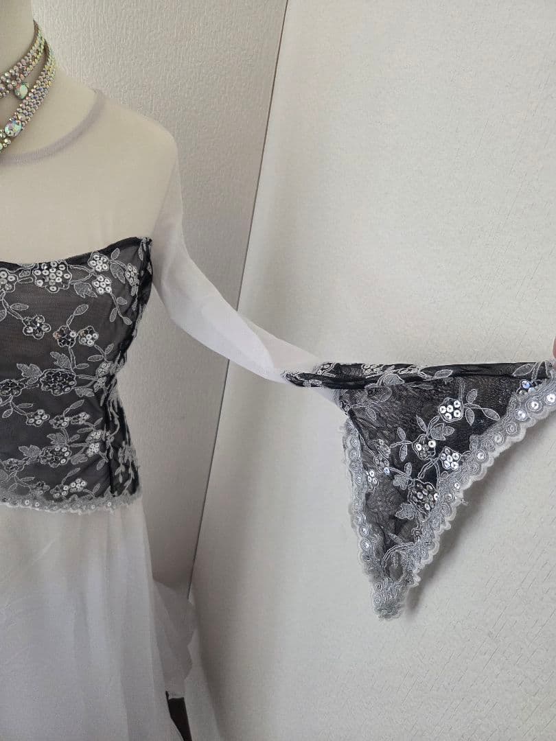 訳あり スタンダードドレス ボールルーム ホワイト 社交ダンス