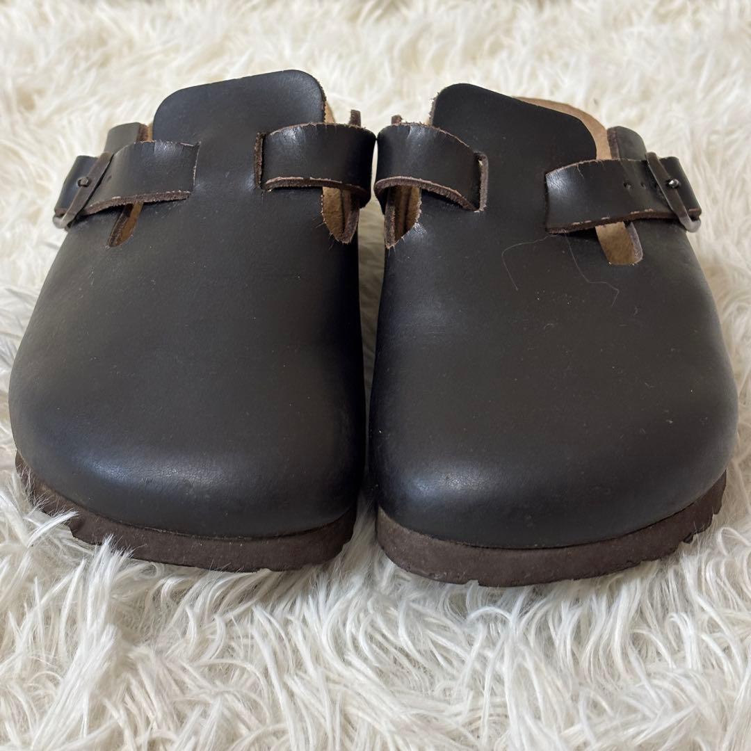 【美品】BIRKENSTOCK ビルケンシュトック　ボストン　レザー　ブラック