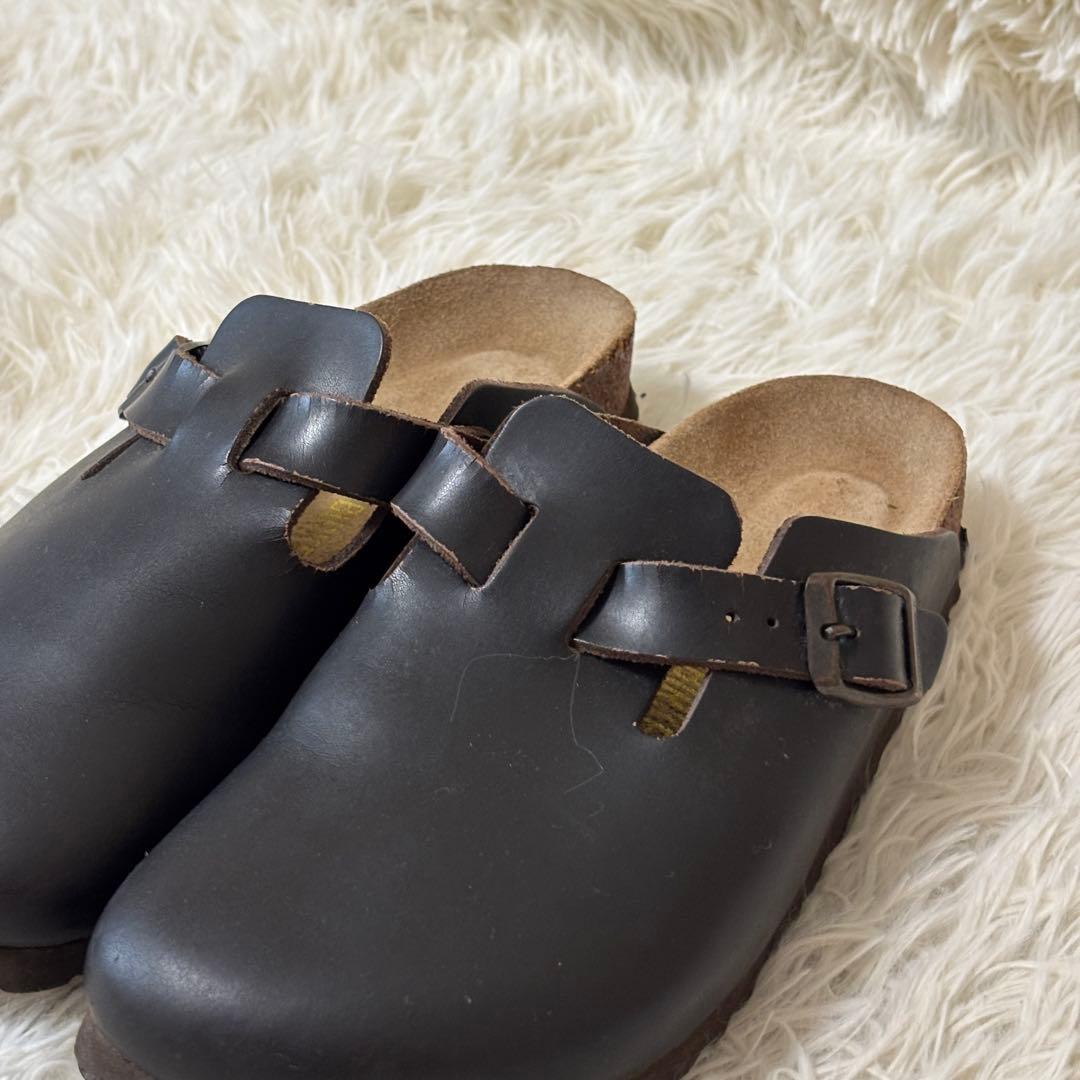 【美品】BIRKENSTOCK ビルケンシュトック　ボストン　レザー　ブラック