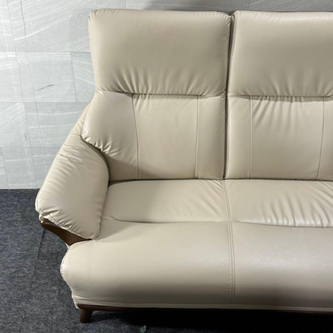 nitori ニトリ 3人用ソファ コウテイ3 革張りソファ d4859