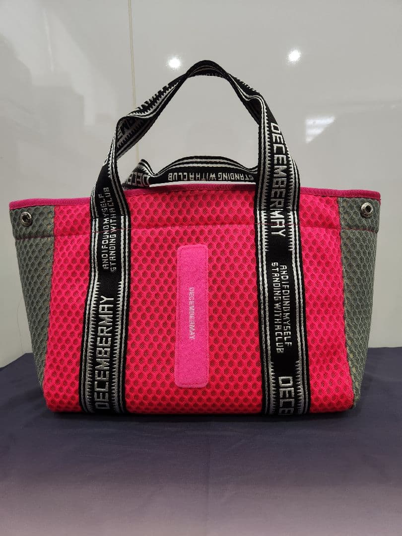 ディセンバーメイカラフルメッシュトートバッグ