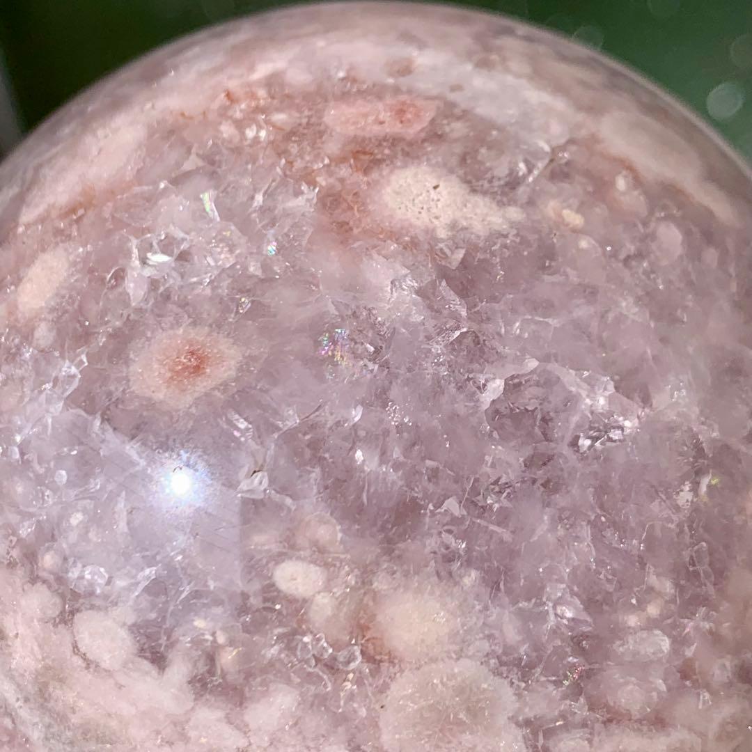 ピンクアメジストフラワーアゲート　大玉　スフィア　8cm ブラジル産