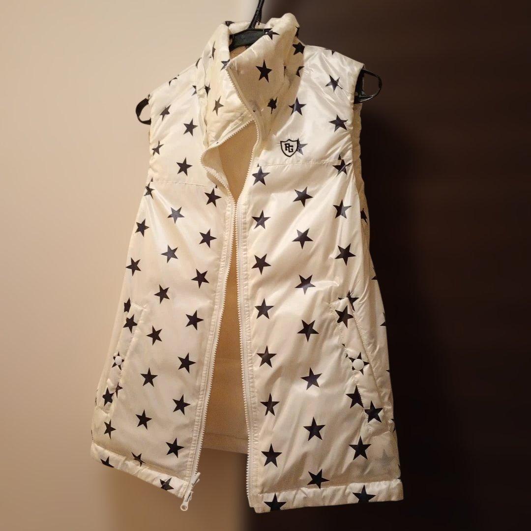 PEARLY GATES 星柄リバーシブルダウンベストサイズ5