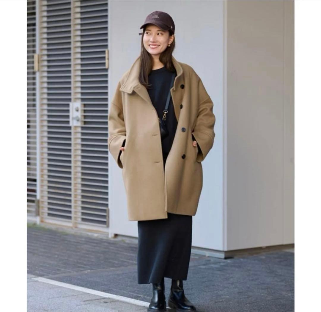 フレームワーク　メルトンスタンドポンチョコート