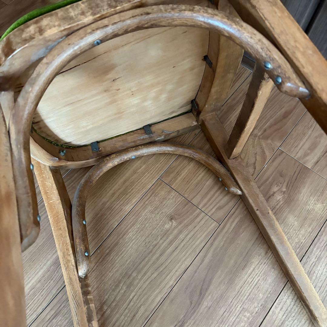骨董市　アンティーク　チェアー　無垢　椅子　古道具　味ある木材