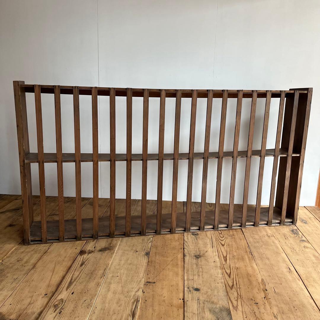 アンティーク オープンラック 大型 木製 無垢材 本棚 食器棚