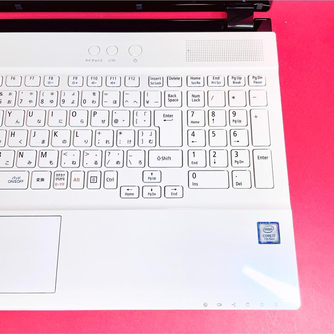 Corei7✨️ブルーレイ✨️大容量1TB可愛い白ノートパソコン✨️カメラ付き事務作業