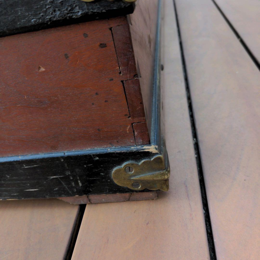 昭和レトロ 旅館トランク 樟木 防虫 木製収納箱 店舗什器 古道具