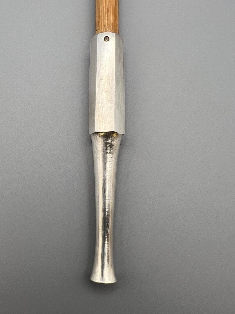 純銀製　純刻印　煙管　キセル　六角形　銀細工　アンティーク　重量約36g