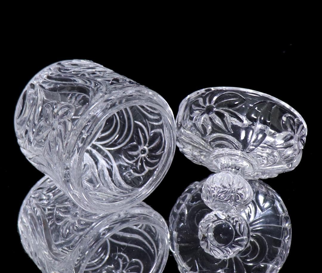 アンティーク・サンルイ希少型 蓋物 水仙の花 ボンボニエール 小物入れ ケース