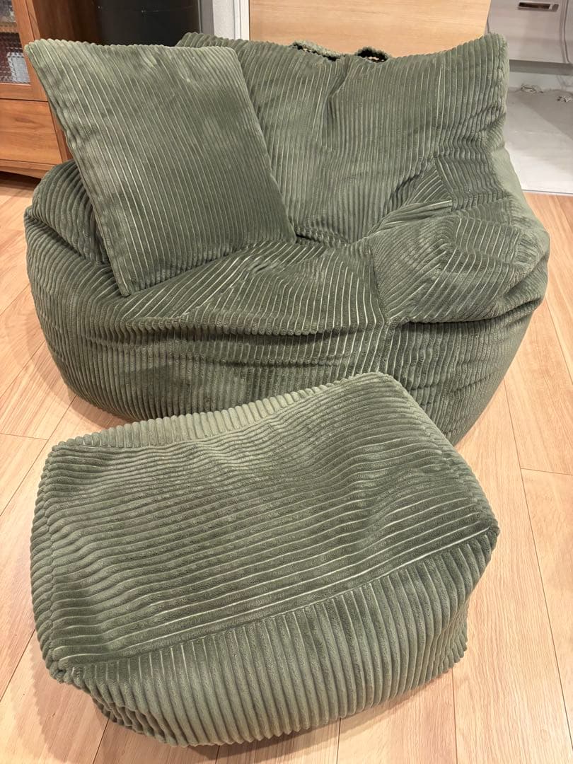 Loosy 1人掛けビーズソファ OLIVE