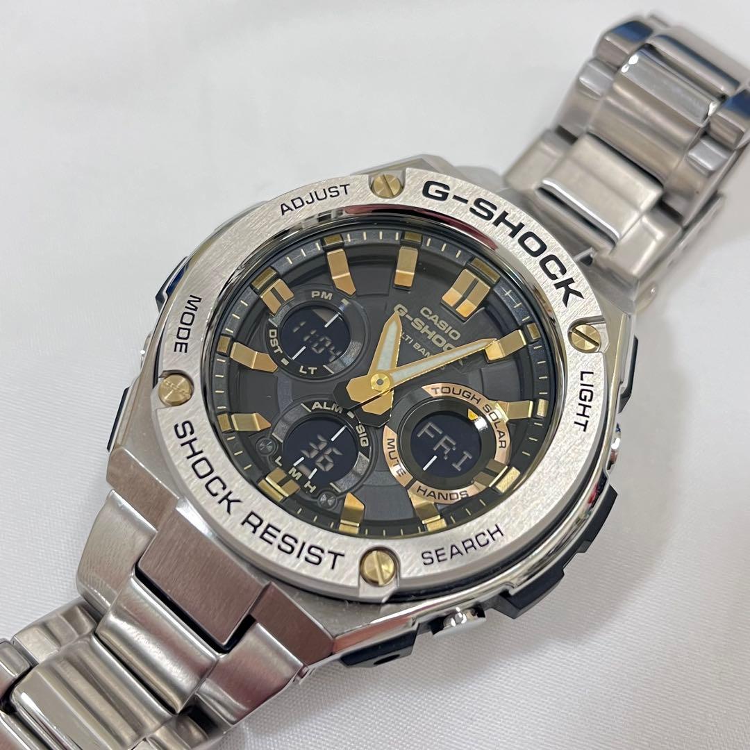 【極美品】G-SHOCK GST-W110D 電波 タフソーラー 動作確認済み