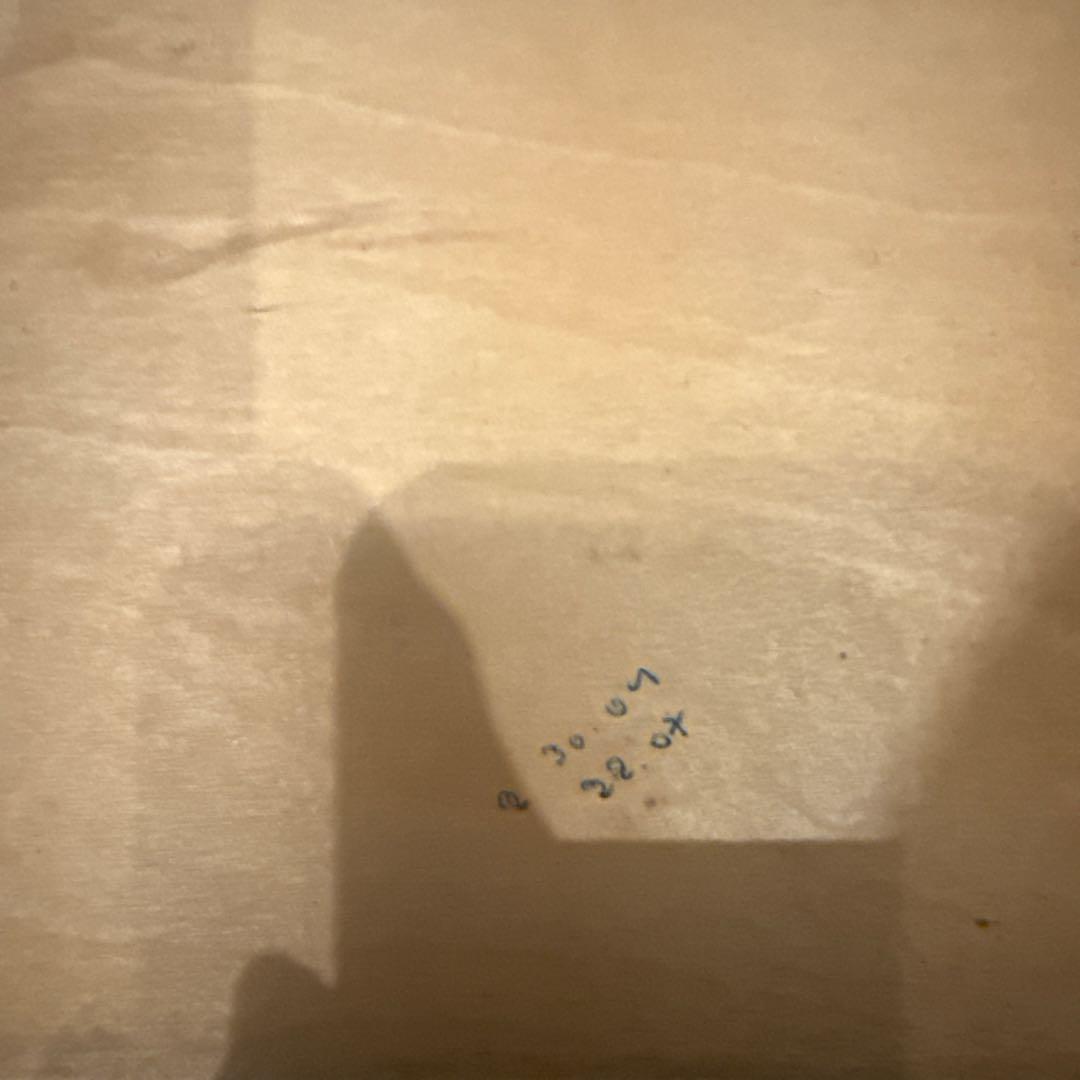 ヴィンテージ　木製サイドテーブル　引き出し/扉収納付き　大理石天板