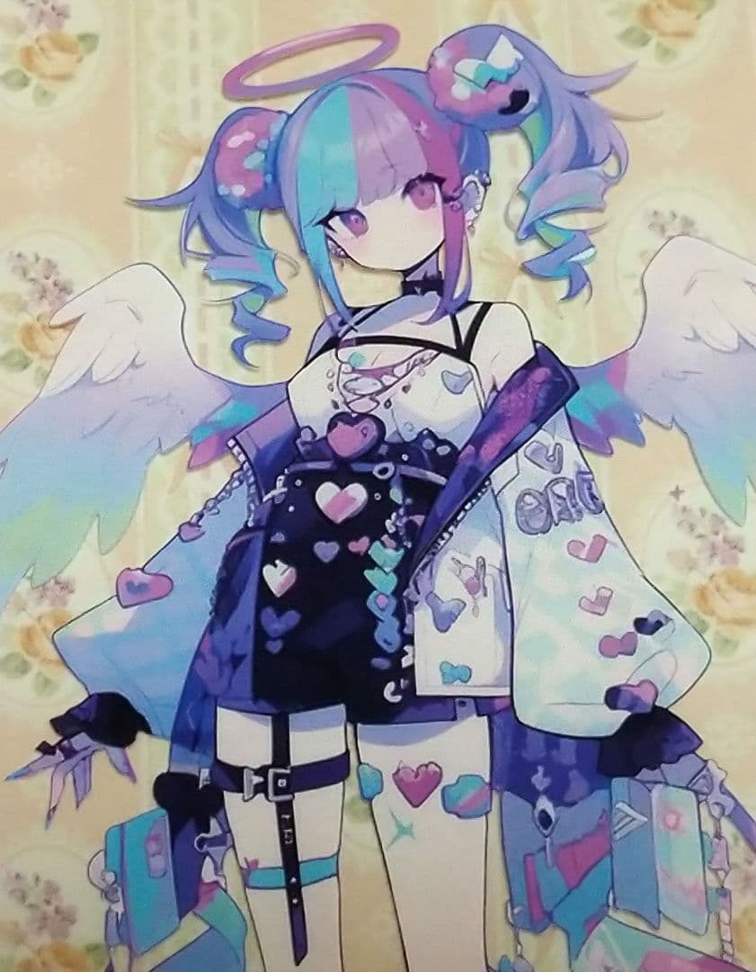 廃盤品✩J672＃羽翼彩虹(PET)y2k切り売り海外人物女の子AIマステ