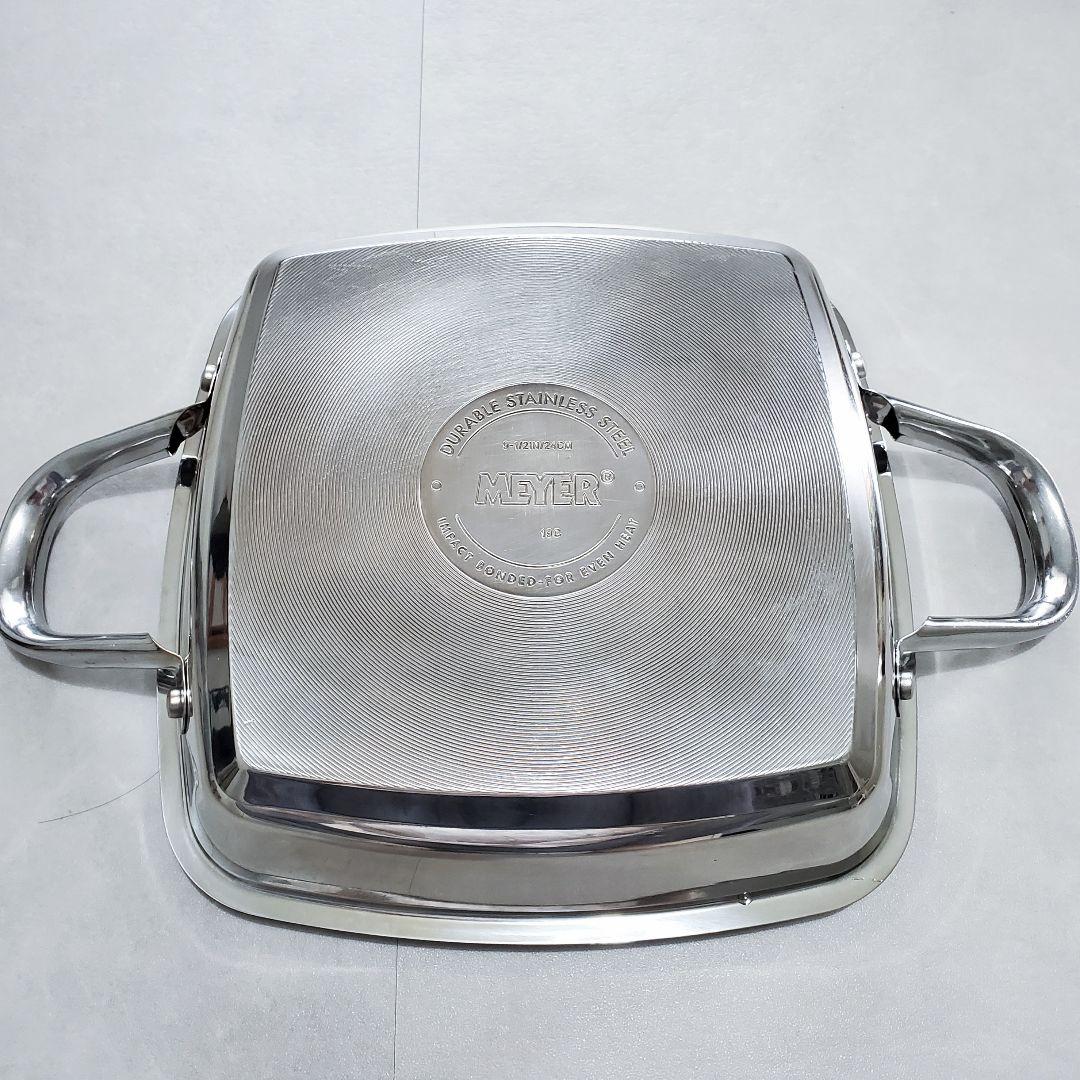 【極美品】マイヤー MEYER スクエアグリルパン 24cm IH対応