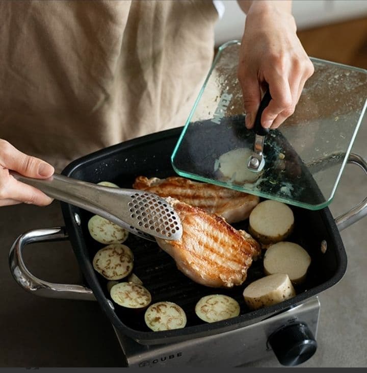 【極美品】マイヤー MEYER スクエアグリルパン 24cm IH対応