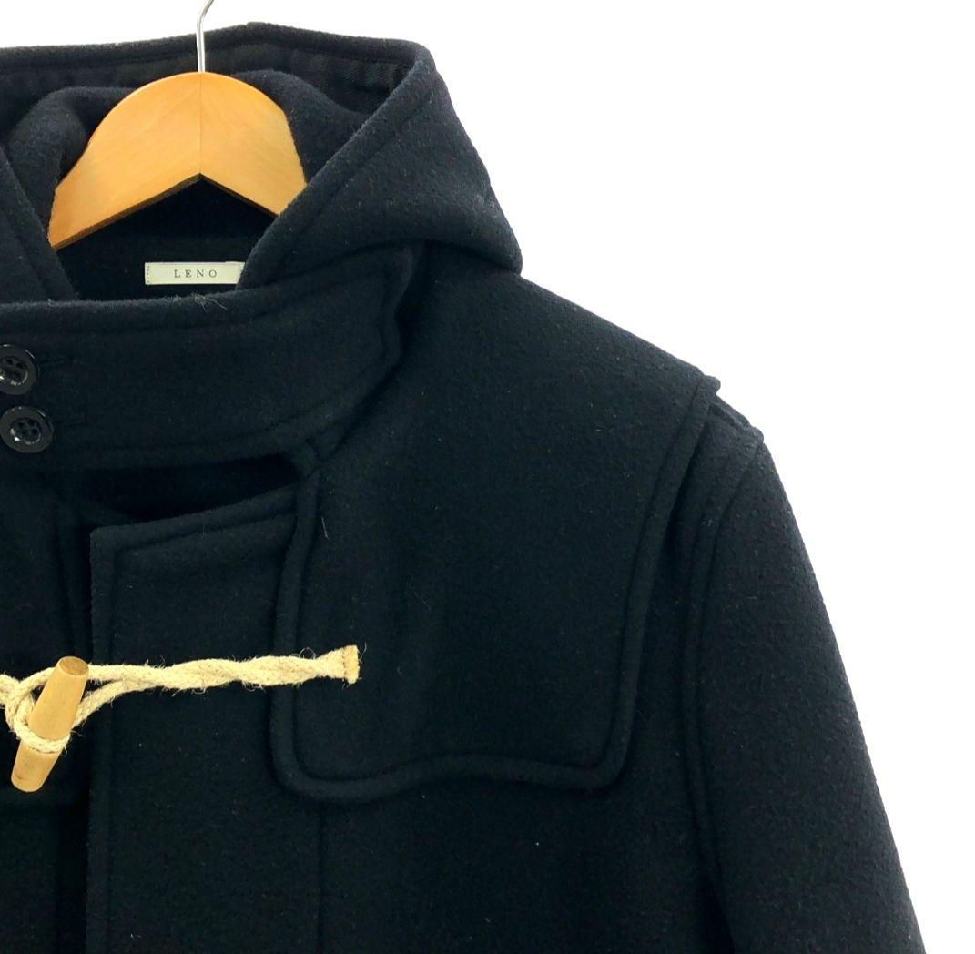 最終値下！LENO(リノ) ウールカシミヤロングダッフルコート黒　Lサイズ