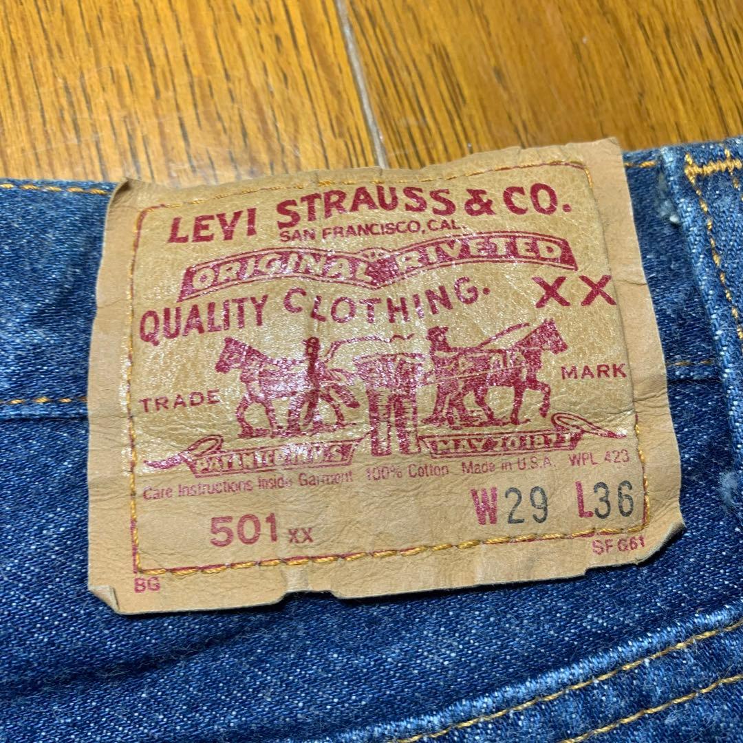 【濃紺・バレンシア製】Levi's 501 USA製 W29 ボタン裏555