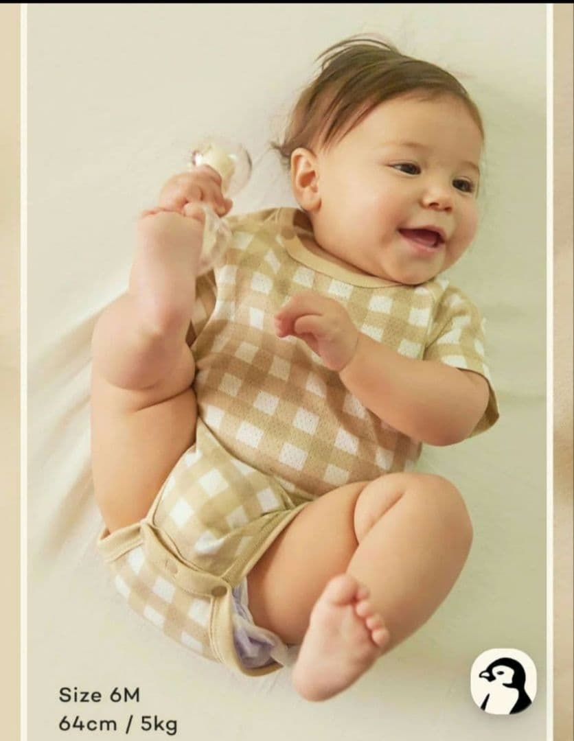 KONNY コットンメッシュボディスーツ 7点セット 12M