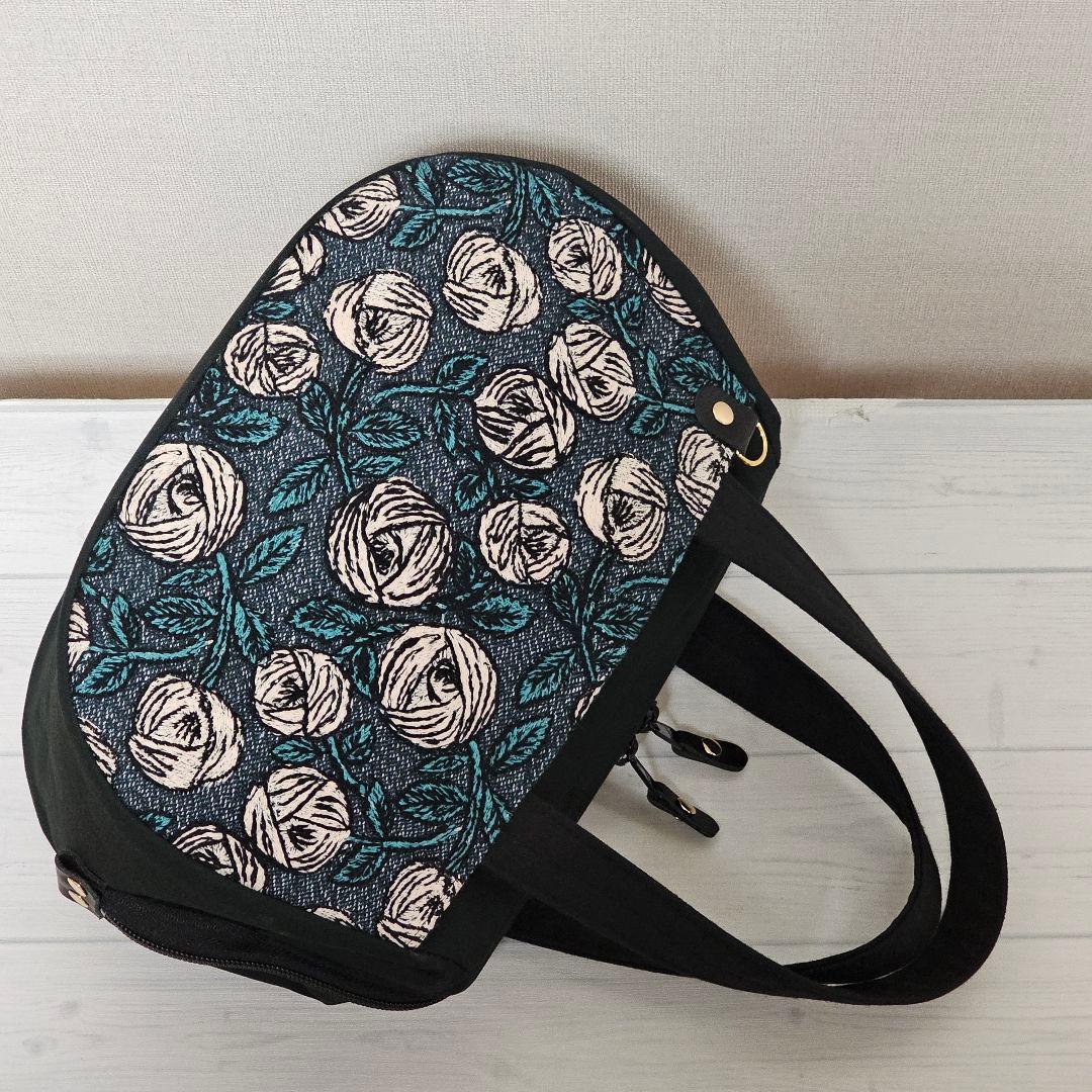 r.ぽってりボストンL rosy ブルーグリーン ミナペルホネン