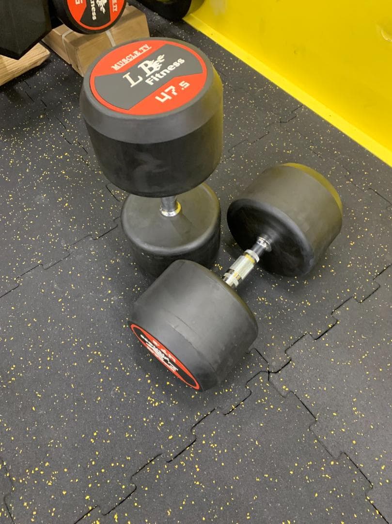 【30％OFF】ラバーダンベル 丸型 42.5kg×2個セット（合計85kg）