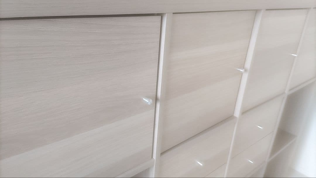 IKEAのシェルフユニット　ホワイトステインオーク調