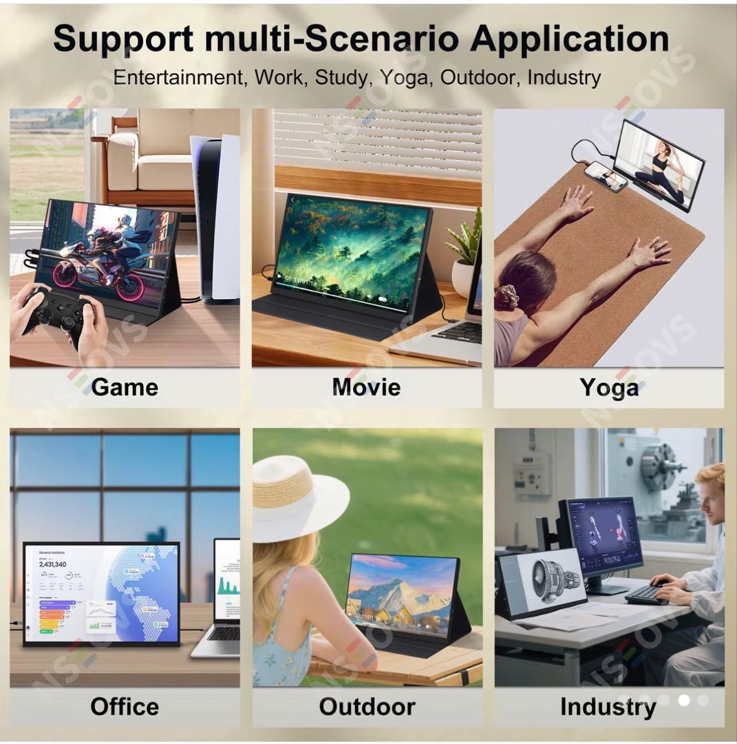 新品未使用NSEOVS 18.5インチポータブルモニターFHDモバイルモニター