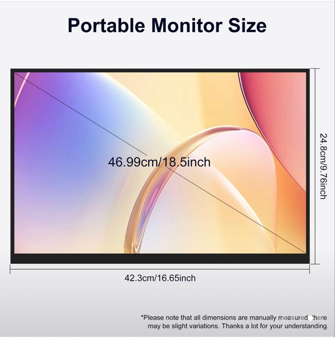 新品未使用NSEOVS 18.5インチポータブルモニターFHDモバイルモニター