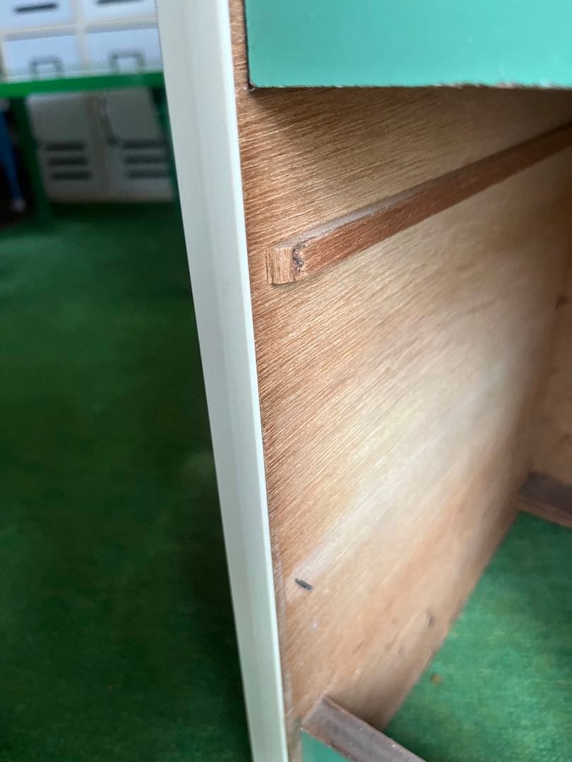 縦型 チェスト グリーン インテリア 引き出し 昭和レトロ 当時物 レトロポップ