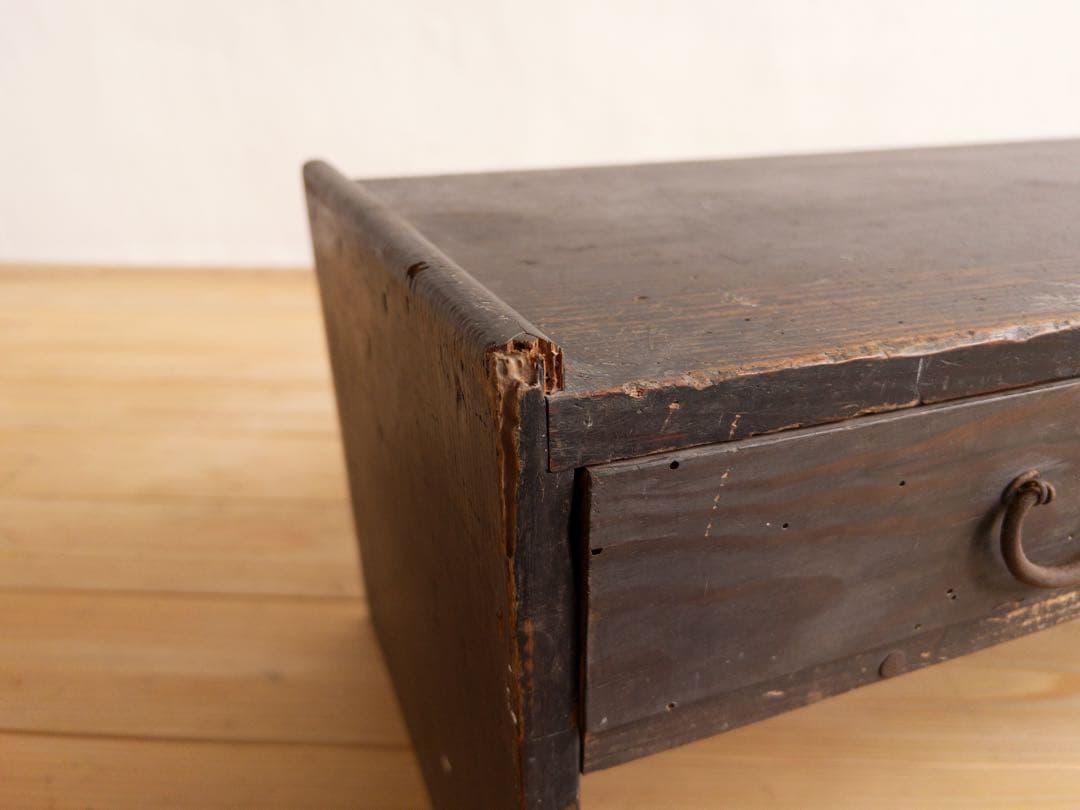 文机（カケあり）　ローデスク　無垢　古道具　古家具　アンティーク　ビンテージ