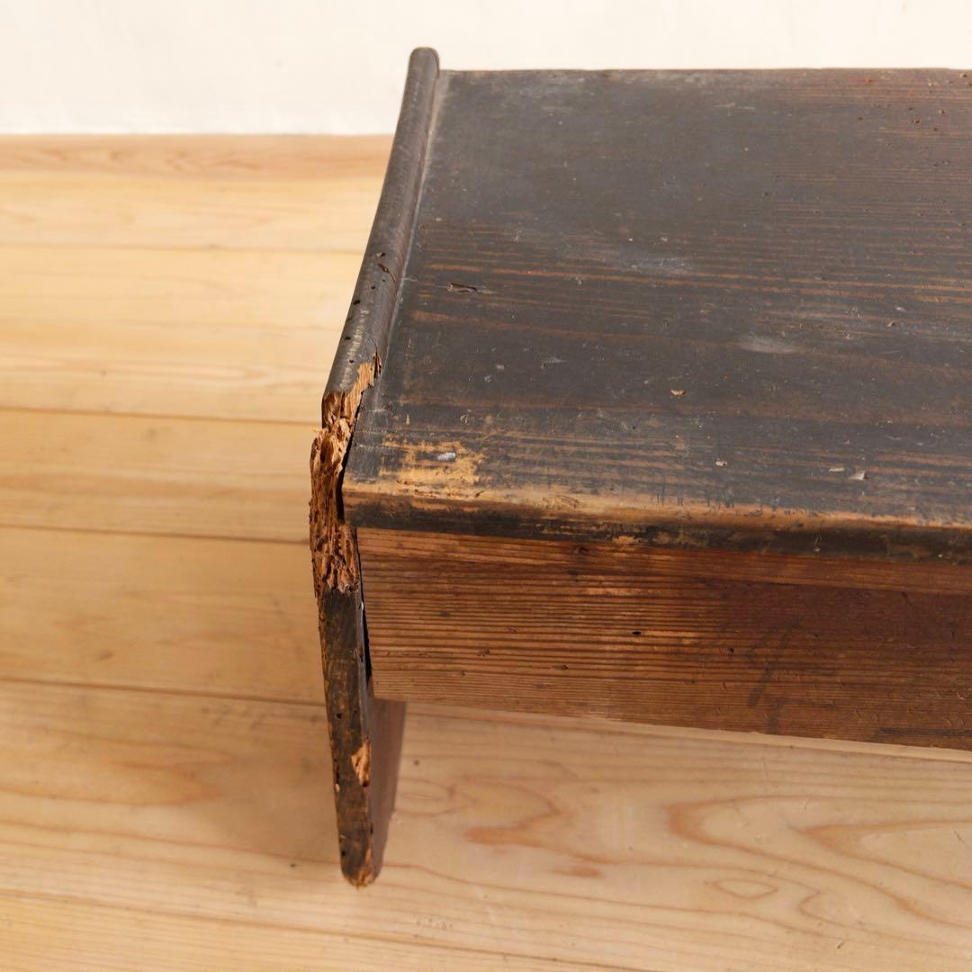 文机（カケあり）　ローデスク　無垢　古道具　古家具　アンティーク　ビンテージ