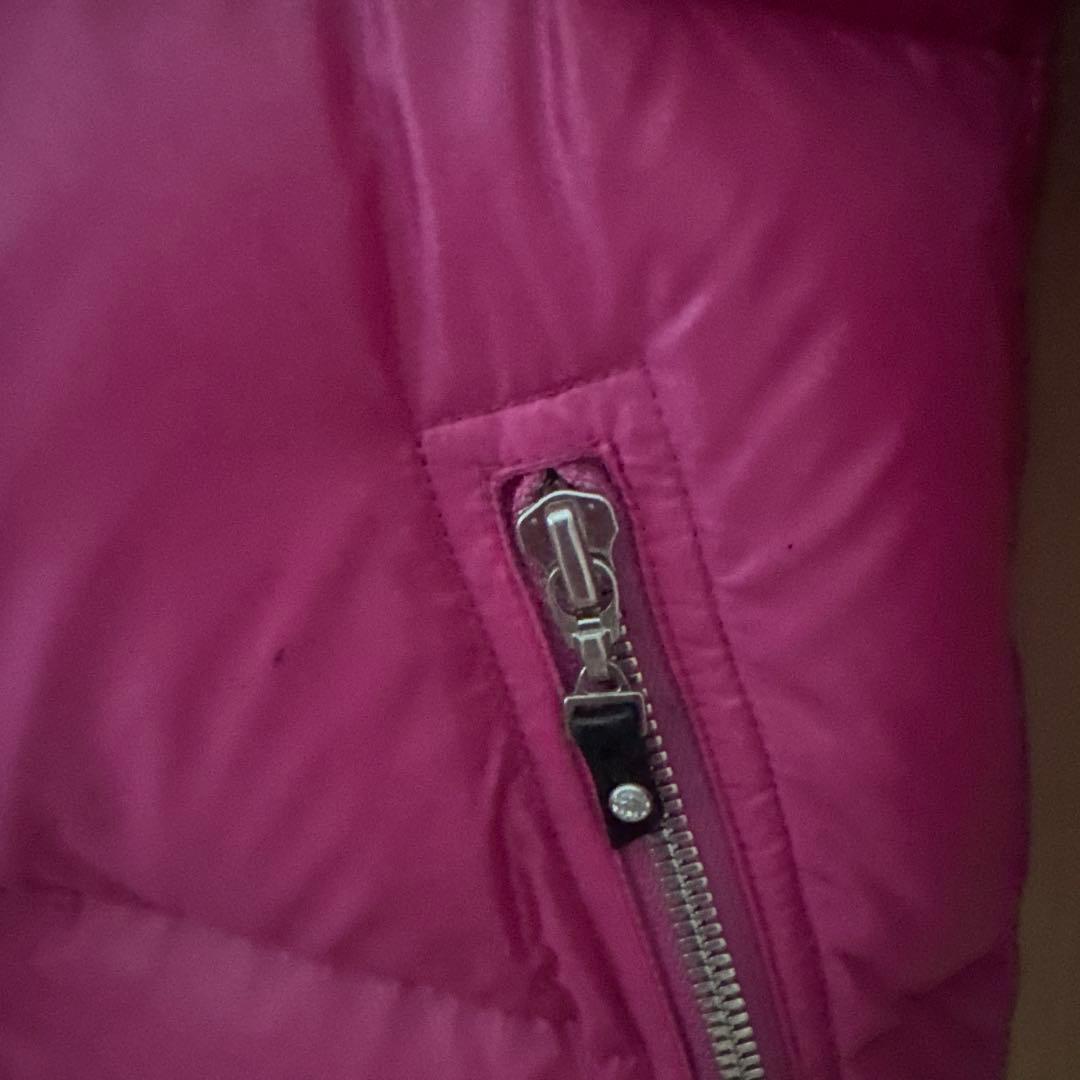 ピンク ダウンジャケット フード付き