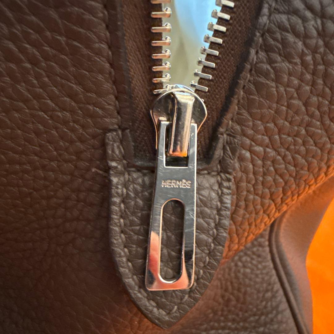 エルメス ヴィクトリア35 トリヨンクレマンス ショコラ シルバー金具