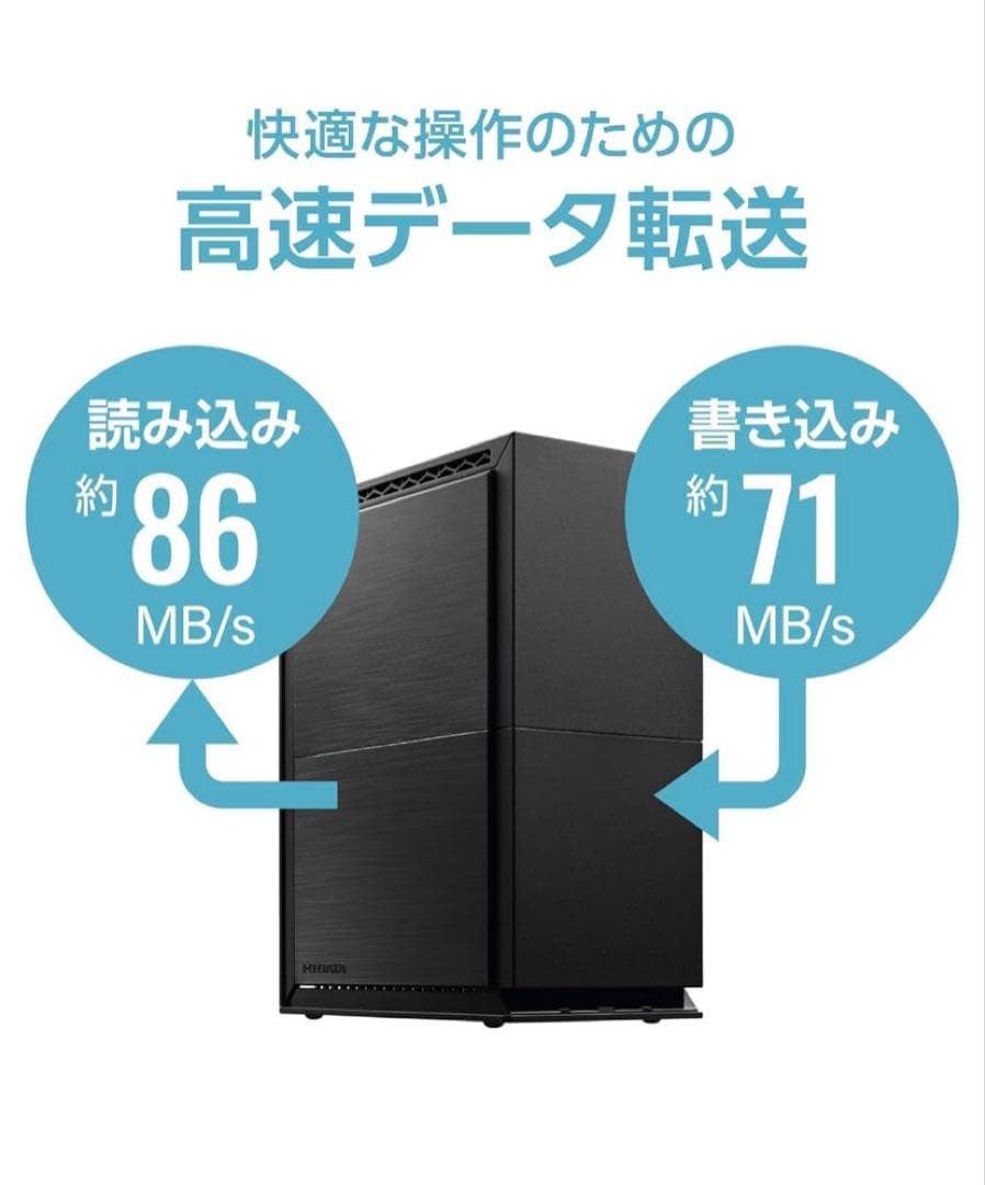 外付けハードディスク・ドライブ I-O DATA NAS 4TB HDL2-TA4/E
