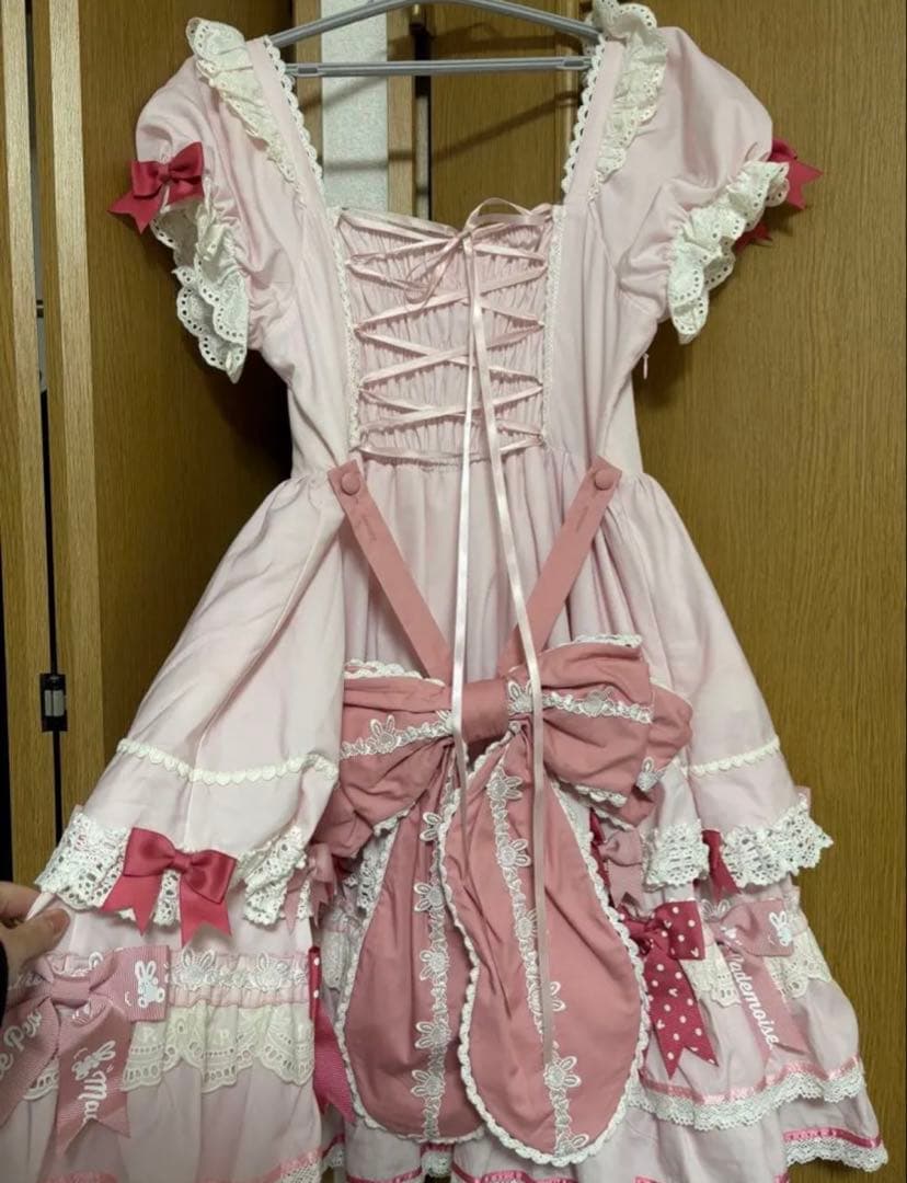 青木美沙子　花与珍珠匣コラボワンピース Lサイズ