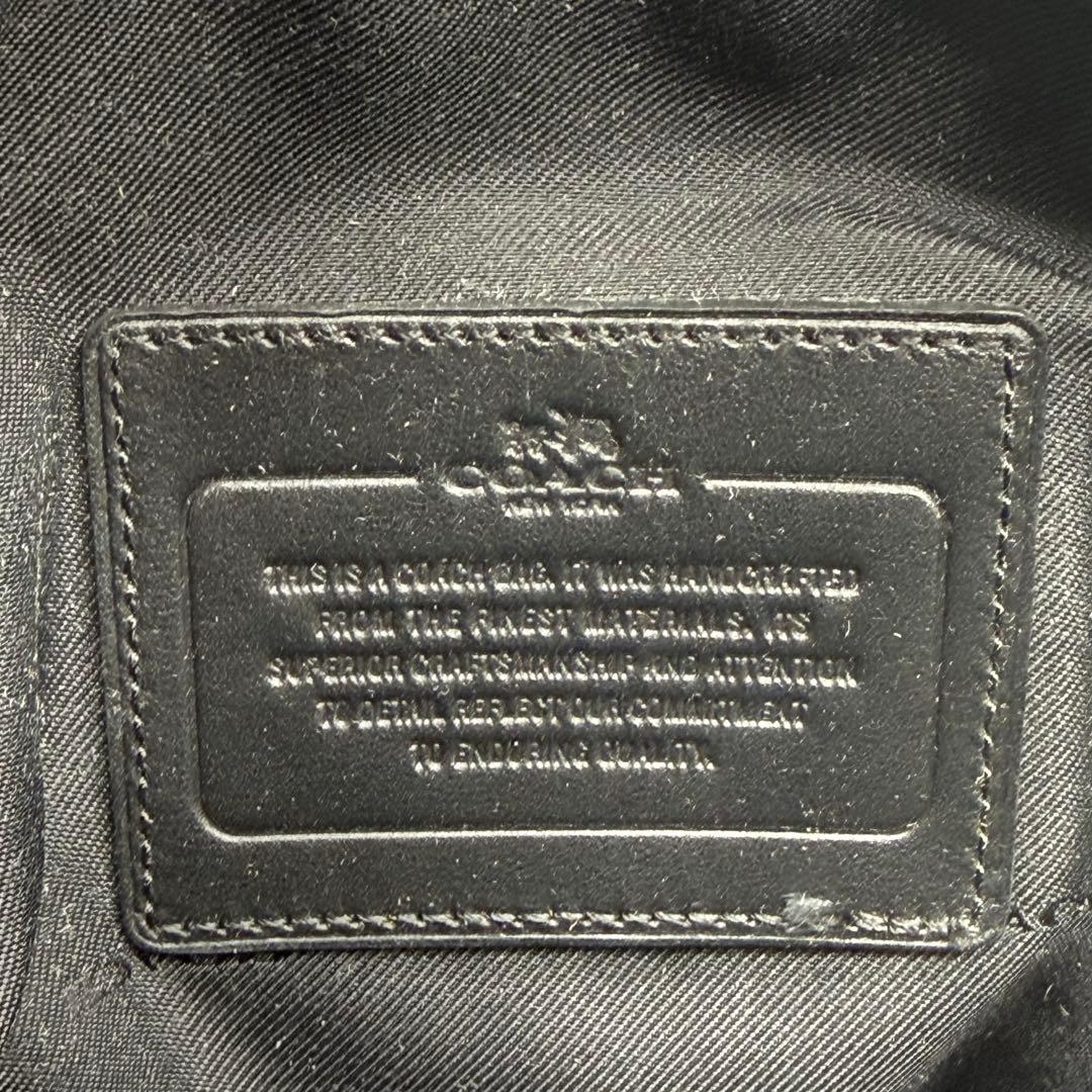 【良品】COACH コーチ ショルダーバッグ PVC ブティックライン ブラック