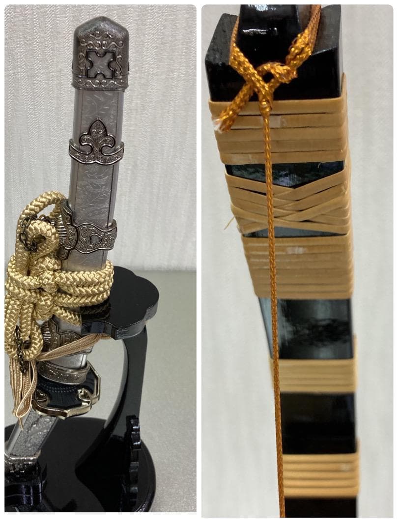 E2 弓太刀13号のみ　彫金彫り加工付　五月人形付属　5月鎧兜飾付属