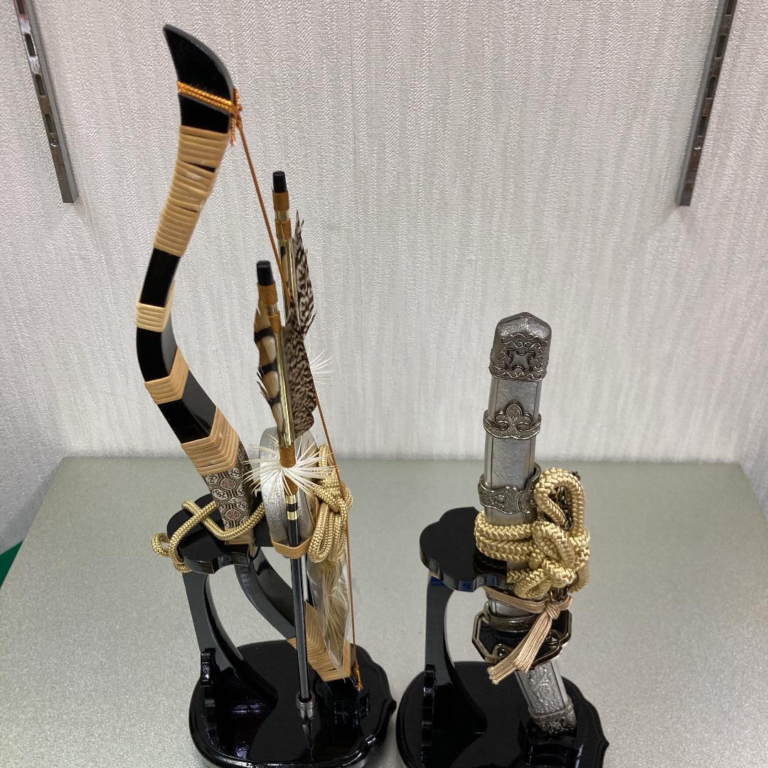 E2 弓太刀13号のみ　彫金彫り加工付　五月人形付属　5月鎧兜飾付属