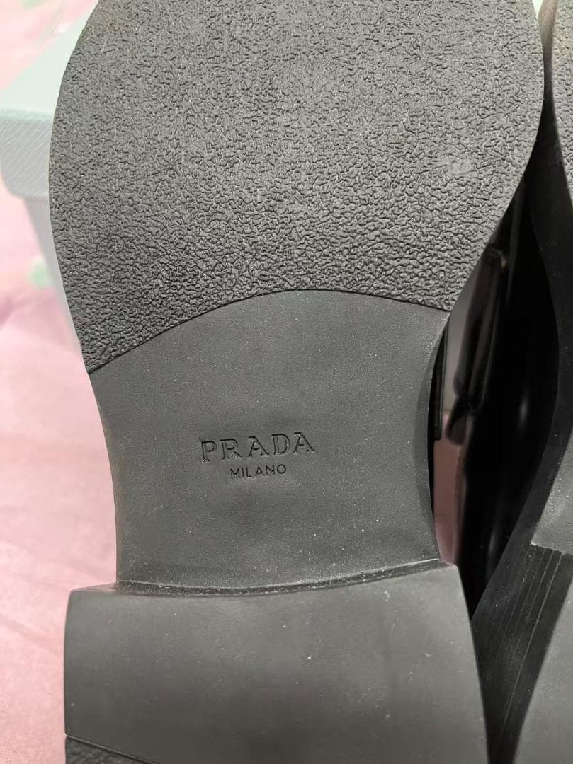 極美品 PRADA ブラック ローファー 厚底 37