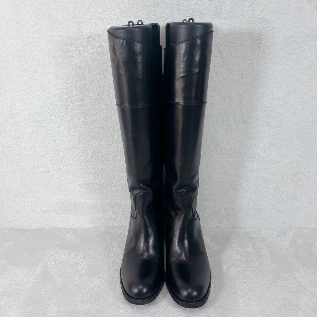 極美品✨SARTORE サルトル 本革 ロングブーツ シンプル 黒 37