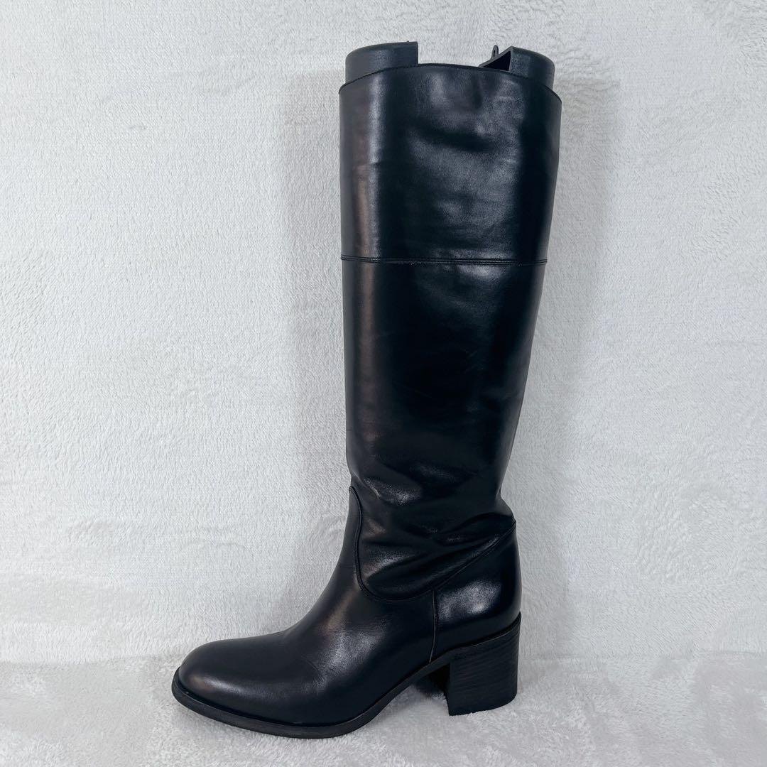 極美品✨SARTORE サルトル 本革 ロングブーツ シンプル 黒 37