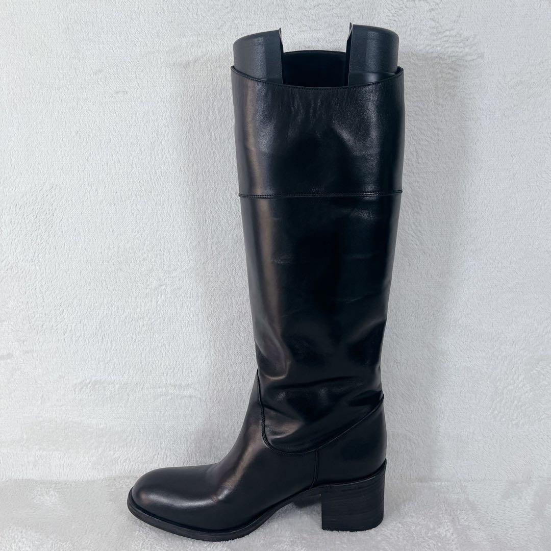 極美品✨SARTORE サルトル 本革 ロングブーツ シンプル 黒 37