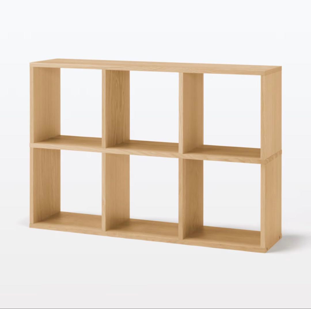 無印　スタッキングシェルフ 追加3段　オーク材