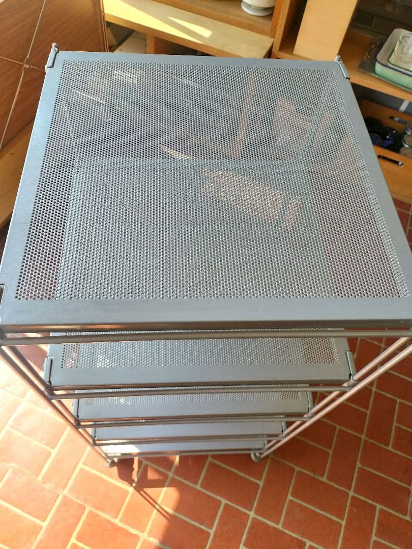 廃盤 無印良品 MUJI スチール ユニットシェルフ グレー メッシュ