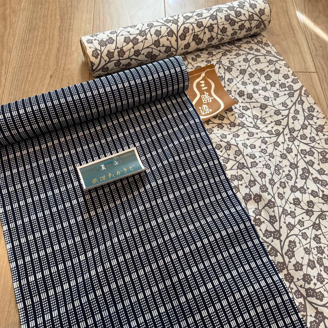 格安 リメイク　素材　 まとめ売り　着物　和服　10点　本染　浴衣　反物　三勝染